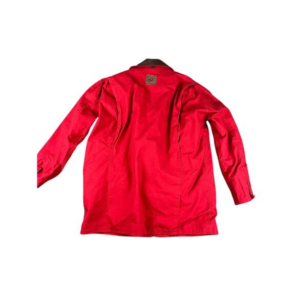 Marlboro Country Store Red Barn Coat Jacket Small Removable Plaid Liner Leather - Picture 2 of 11